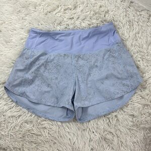 Lululemon Speed Up High-Rise Lined Short 4" Gravel Dust Pastel Blue Multi